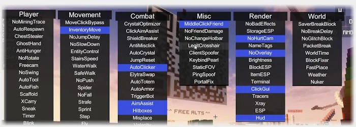 Ghost Clients for Minecraft