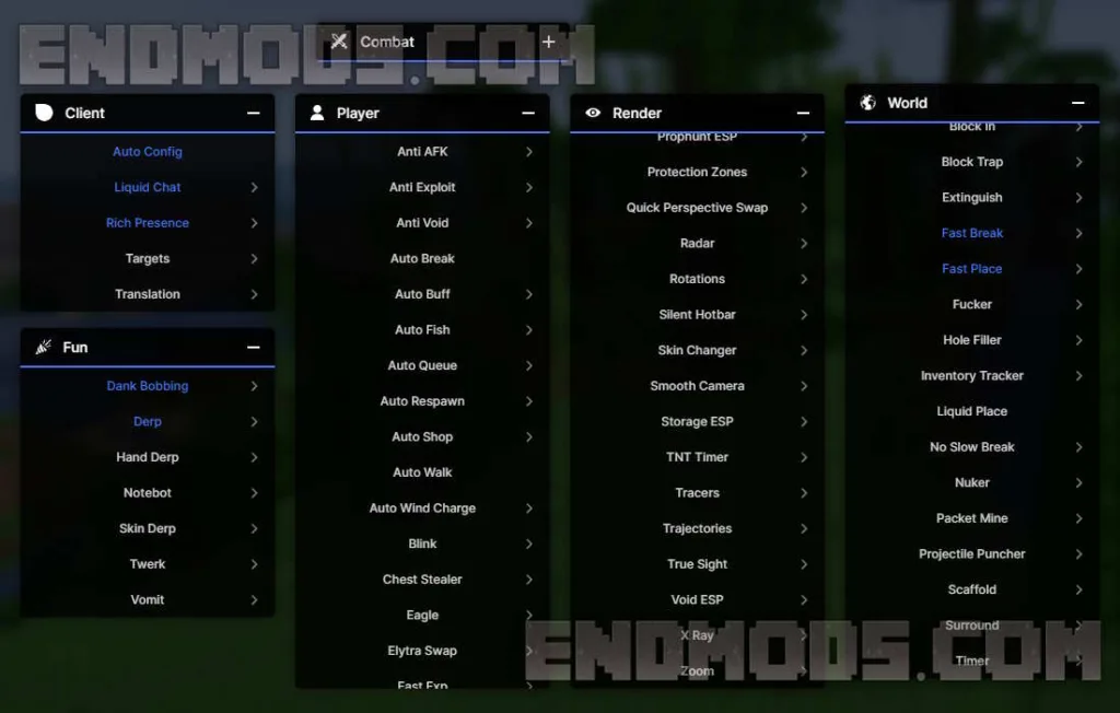 LiquidBounce Client All Features