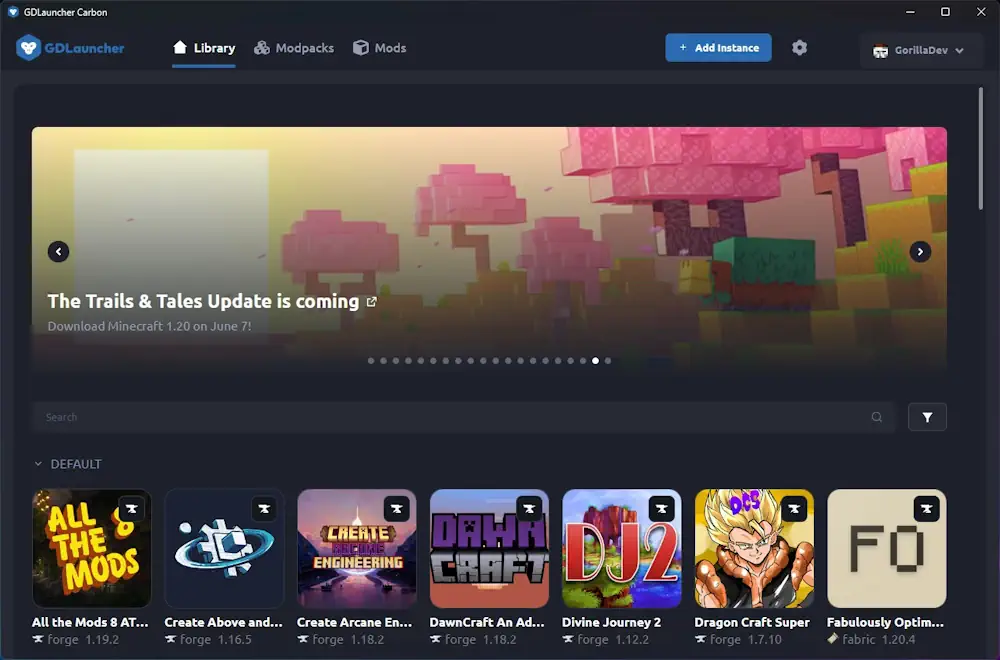 GDLauncher for Minecraft - Modern Modded Launcher
